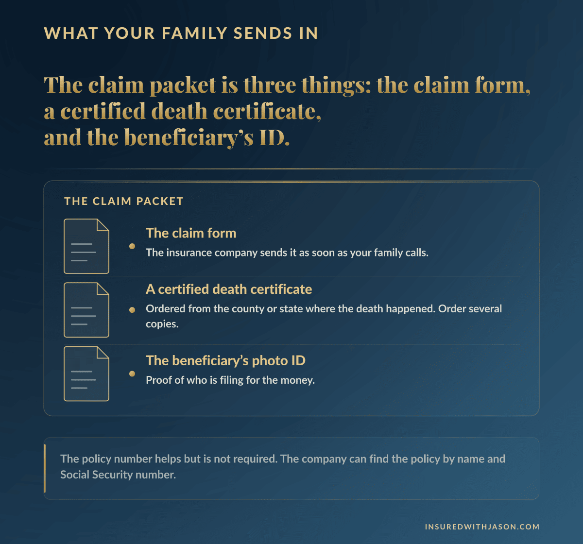 The three documents needed to file a burial insurance claim — Insured With Jason